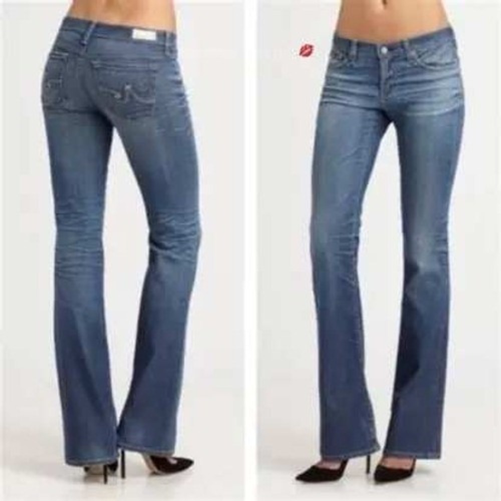AG Adriano Goldschmied The Angel Bootcut Jeans Dark Wash Blue SZ 27R Vintage Y2K